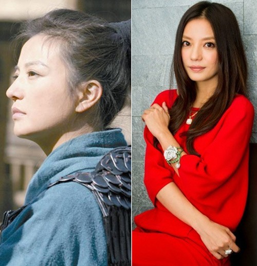 Hình ảnh Triệu Vy trong bộ phim Xích Bích. Với vai diễn cô nàng Tiểu Yến Tử tinh nghịch, Triệu Vy cũng từng phải giả trai trong bộ phim Hoàn Châu Cách Cách.